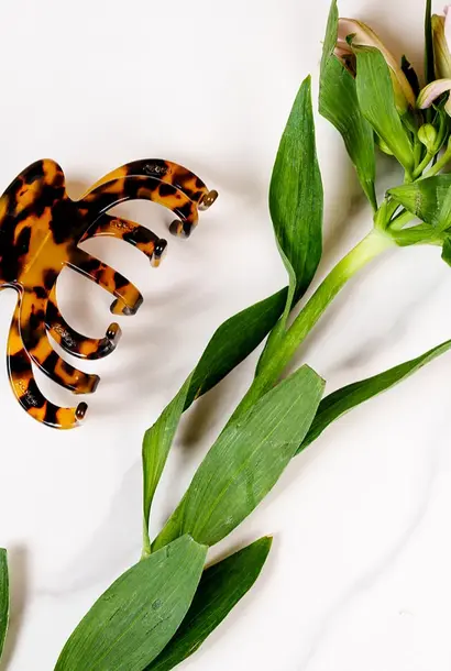 Mary (grote minimalistische clip) - Marmer Bruin