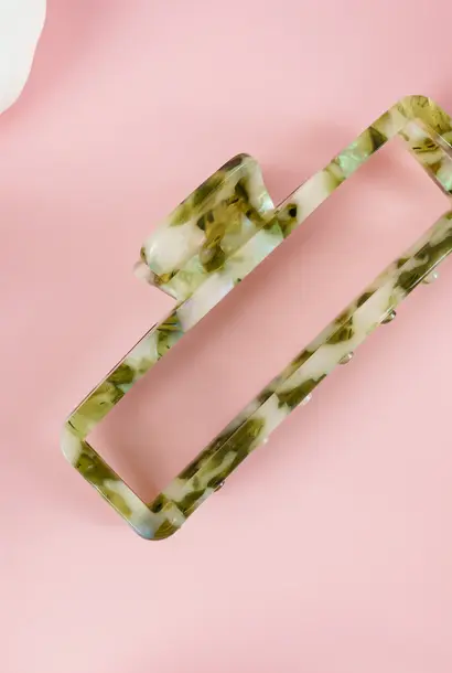 Amélie Grote Marmer Clip - Marmer Mosgroen