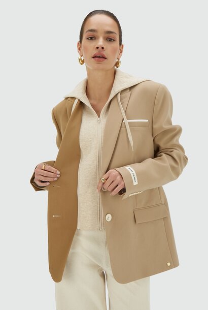 SUUS HOODIE Blazer Khaki Light Camel
