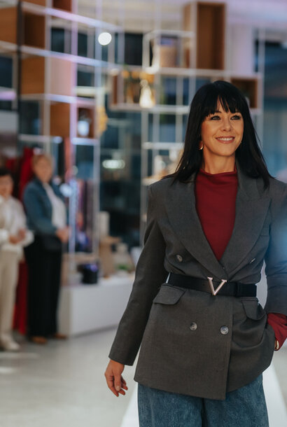 Womans Jacket : long double breasted blazer