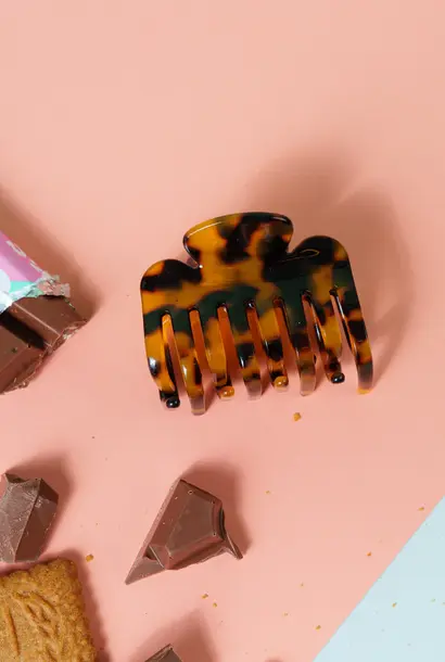 Evi (extra tandjes clip) - Marmer Bruin