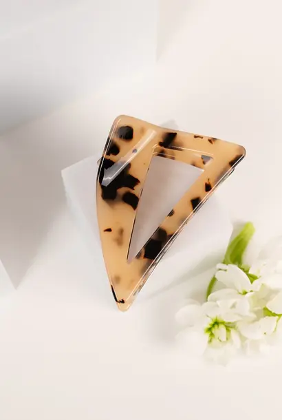 Flo Driehoekige Clip - Marmer Beige