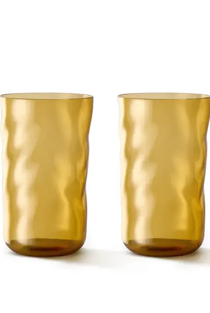 Paveau Swirl Longdrink Glasses - Dune (Okergeel) - set van 2 stuks