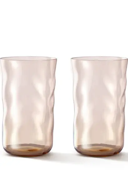 Paveau Swirl Longdrink Glasses - Glow (Terracotta) - Set van 2