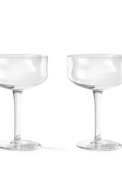 Paveau Swirl Coupe Glasses - Wave (transparant) - Set van 2 stuks