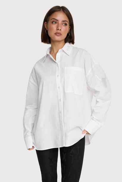 Woven Oversized Blouse  Soft White
