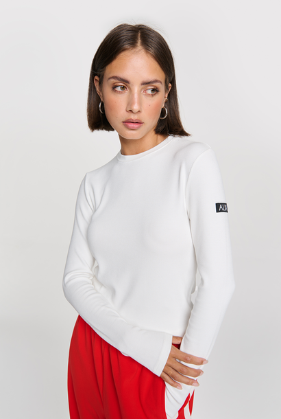 Knitted Long Sleeve Shirt White