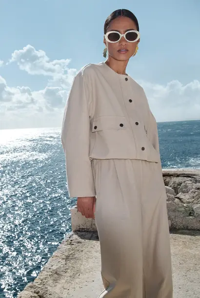 Maggie canvas jacket - dark sand