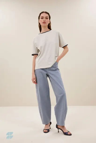 Lew stripe pants - blue milky stripe