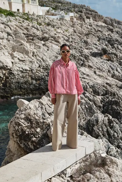 Benji canvas pants - dark sand