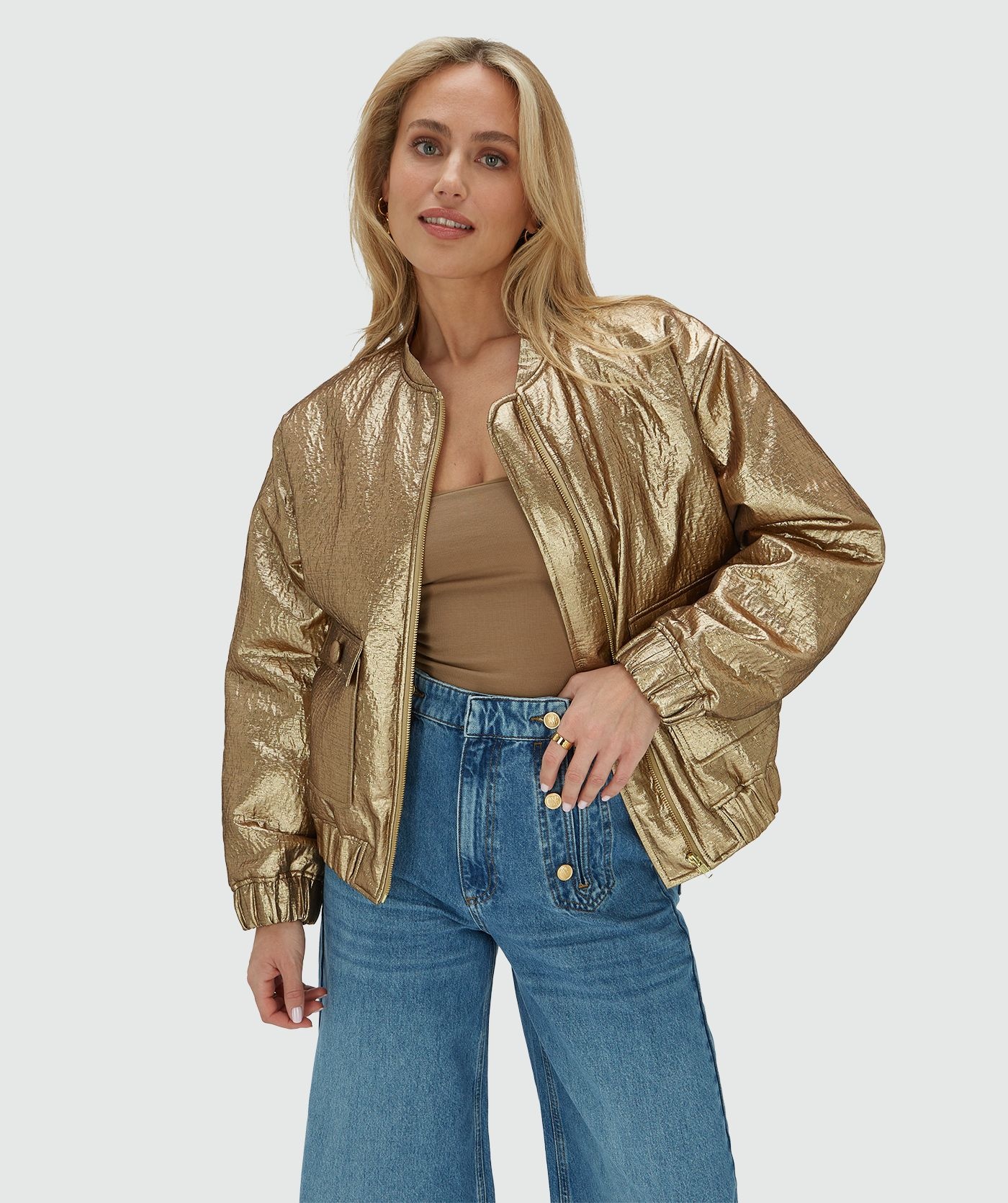 KELSEY Bronze Gold Bomber-2