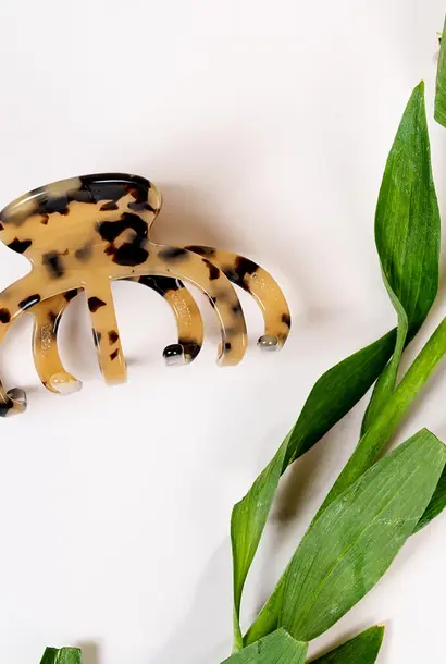 Mary (grote minimalistische clip) - Marmer Beige