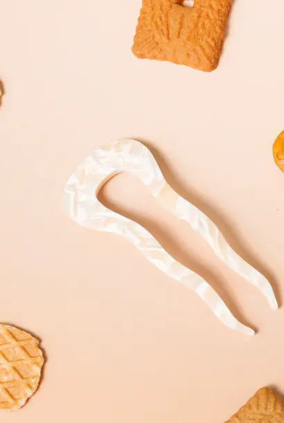 Peline Pin Clip - Marmer Wit