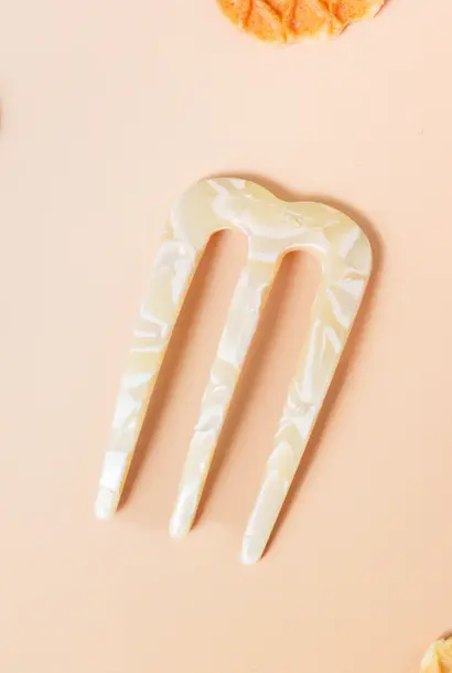 Polly Pin Clip - Marmer Wit