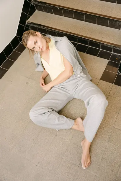 JaydaS6 Pique Trou G Long Pants - Grey