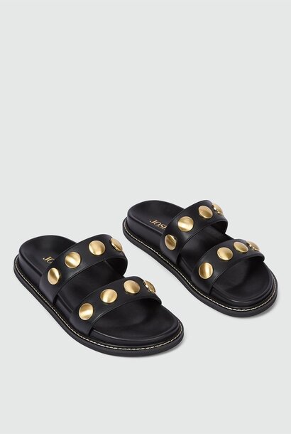EILEEN Slipper met studs - Black