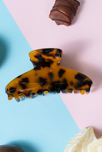 Rosa Ronde Marmeren Clip - Marmer Bruin