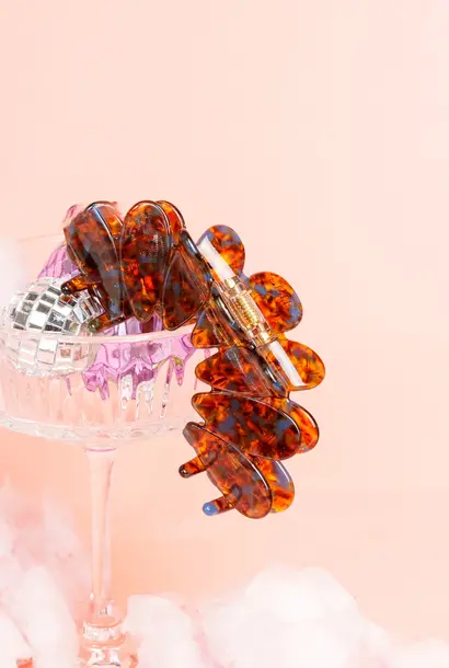 Louisa Clip - Marmer Donkerbruin & Blauw