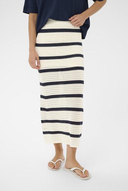 KAbrianna Knit Skirt - Chalk & Blue