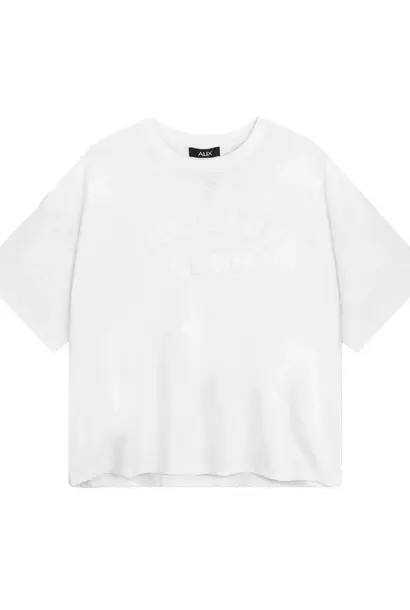 Ladies knitted slub T-shirt - Soft White