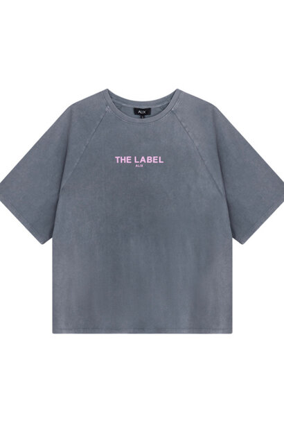 Ladies knitted raglan T-shirt - Light Grey