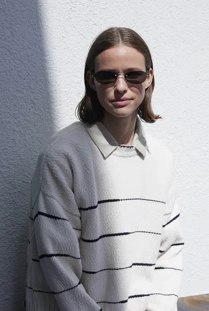 ESElly Knit Blouse - Eggnog