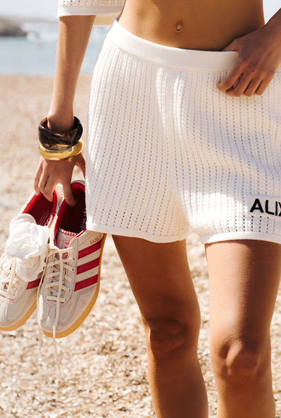 Knitted Ajour Shorts - Cream