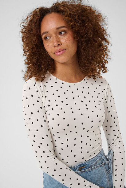 Bella T-Shirt - Chalk/Black Dot