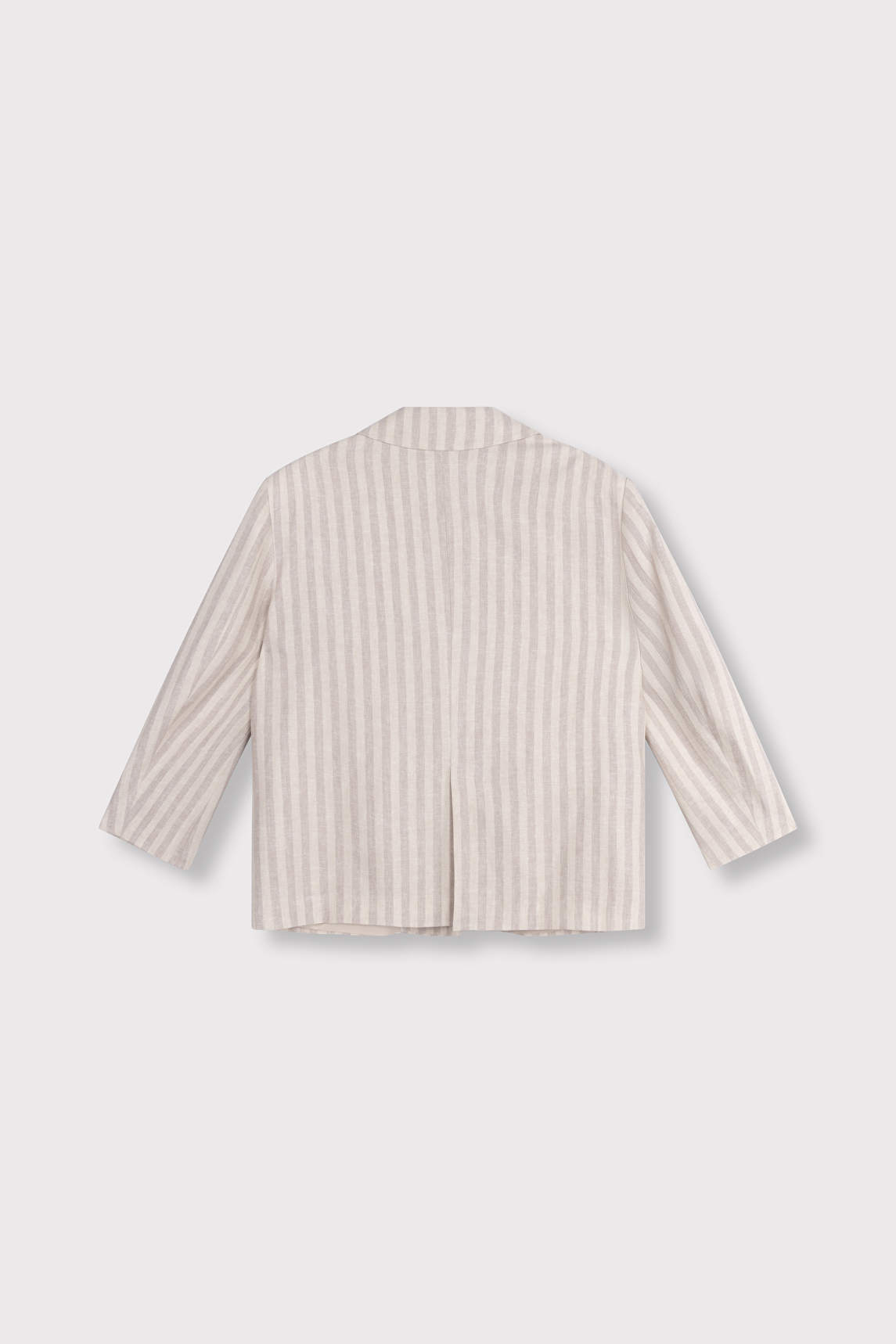 Woven Striped Blazer - Sand-6
