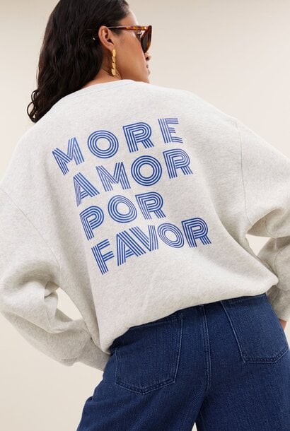 Lili Amor Sweater - Light Grey Melee