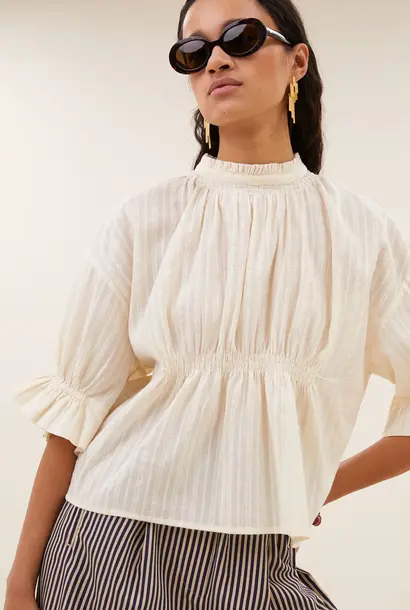 Isabel dobby Blouse - Sand