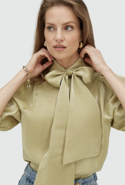 Sylviana Blouse - Dark Pistachio