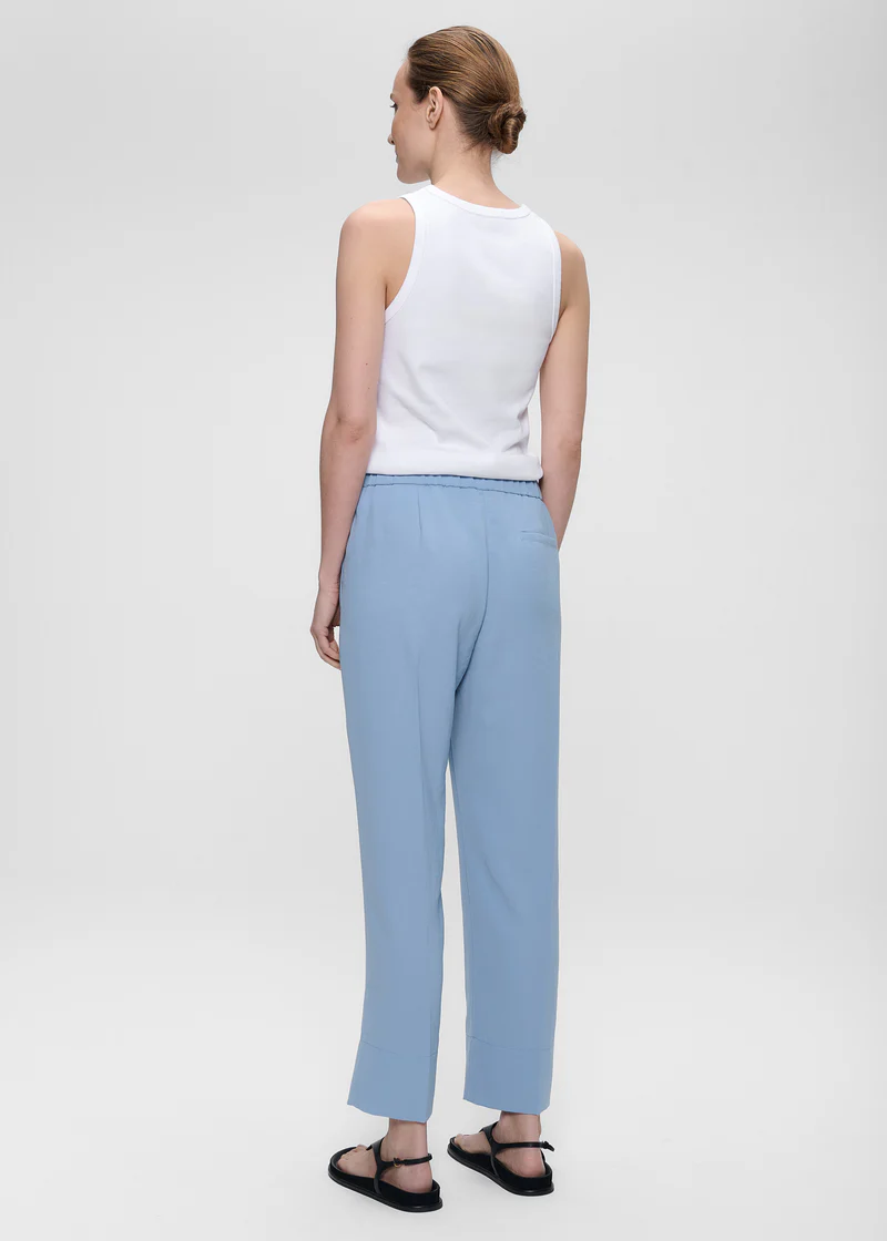 Japanese Crepe Pants Horizon Blue-2