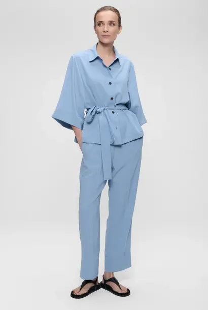 Japanese Crepe Pants Horizon Blue