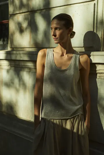 Sleeveless Top Chalk