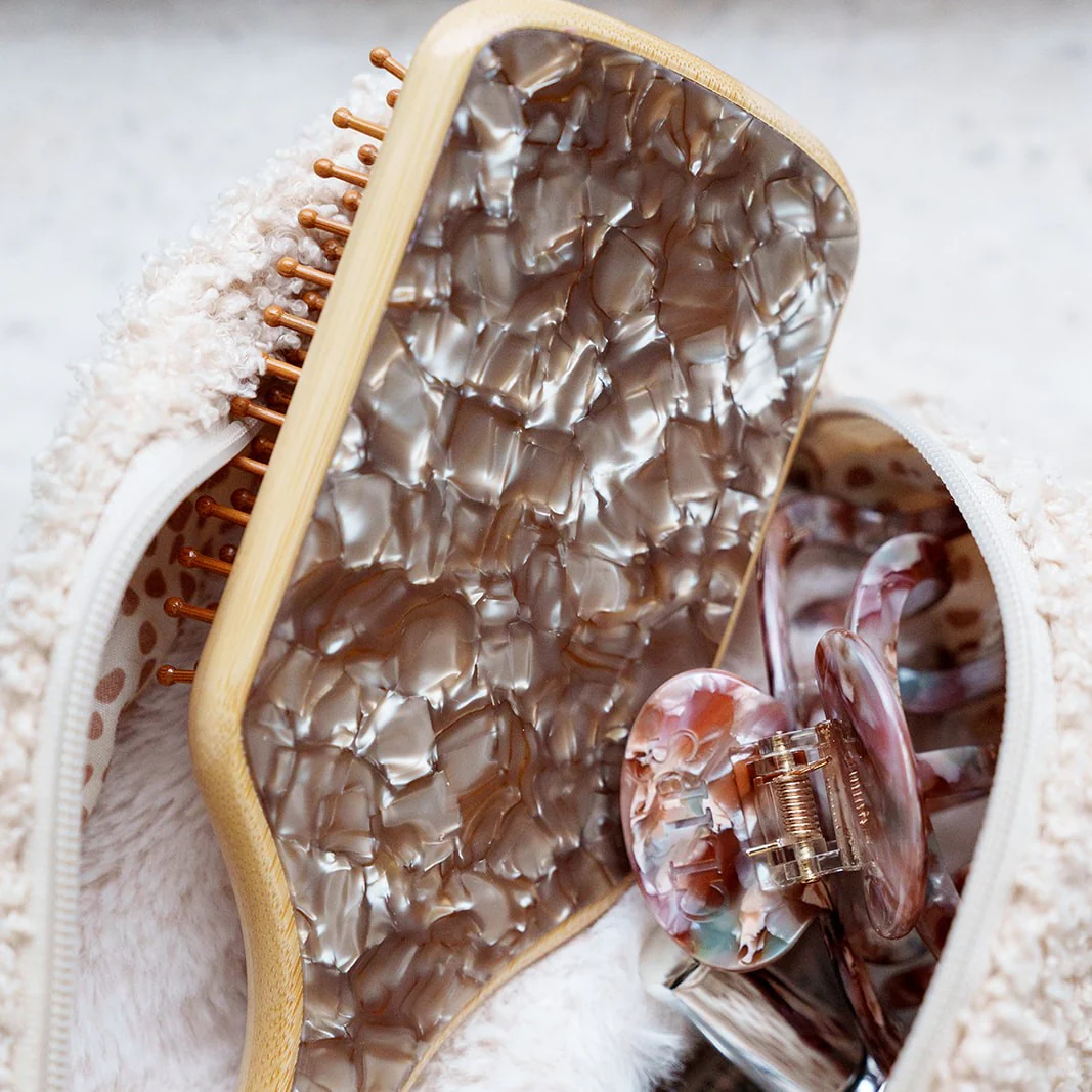 Bobby Bamboo Brush - Marmer Rosé-2