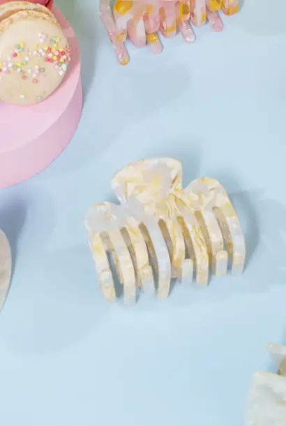 Evi Extra Tandjes Clip - Marmer Botergeel