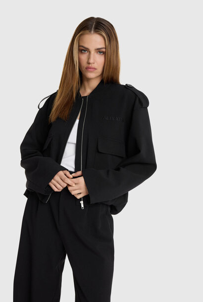 Woven Balloon Jacket - Black