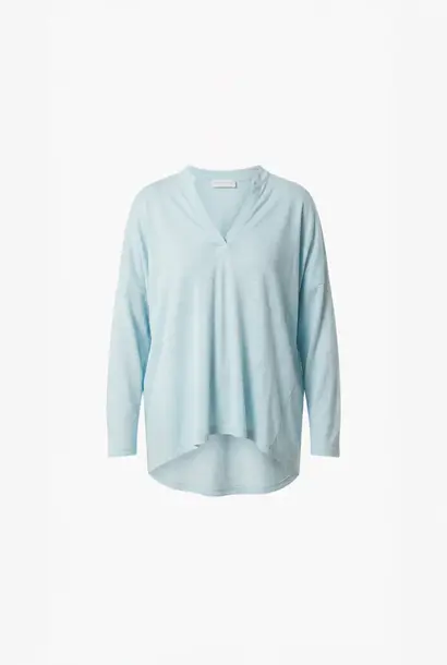 StellaS6 Linen Shirt Longsleeve - Blue