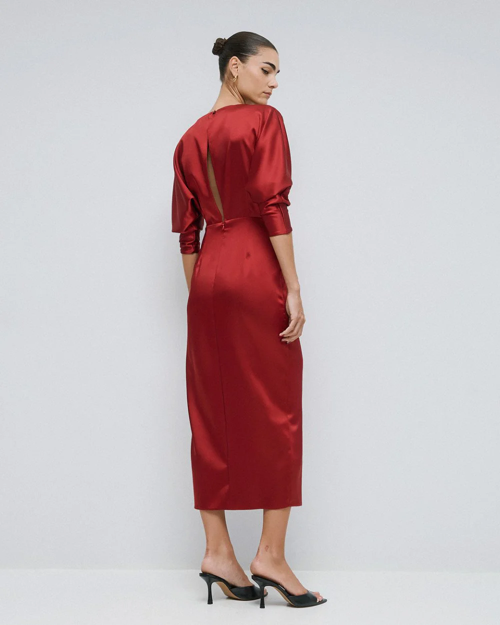Womans dress : Satin wrap CERAM-2