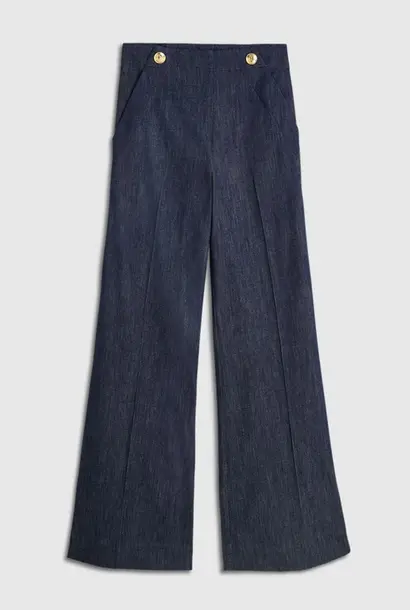 INDRA Pantalon - Dark Blue Chambray