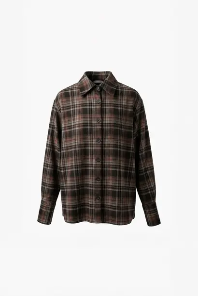 PakistanW6 Check Blouse - Brown & Grey