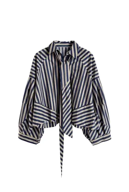 OsloW6 Blouse - Blue Stripe