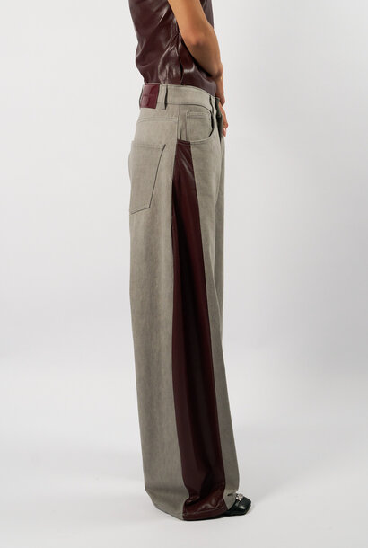 HELSA Jeans - Grey & Burgundy