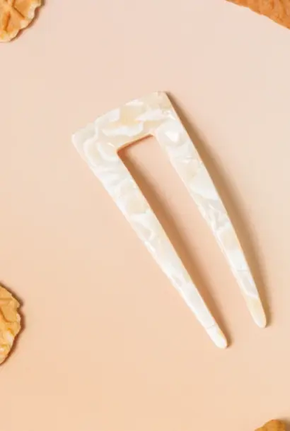 Pippa Pin Clip - Marmer Wit