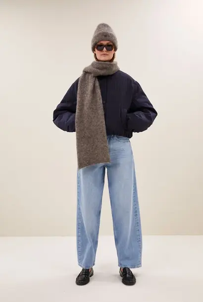 Leah norton Scarf - dark biscuit
