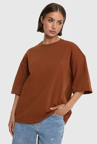 Knitted Alix T-Shirt - Cognac