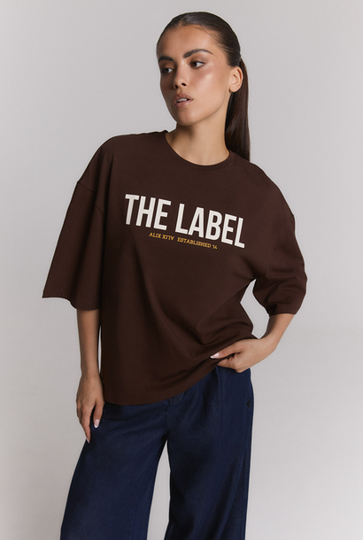 Knitted The Label Oversized T-Shirt - Warm Brown