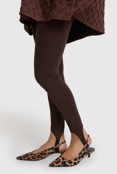Knitted Clean Legging - Deep Brown