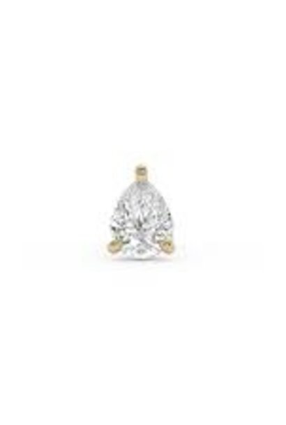 Pear Diamond Earstud Gold